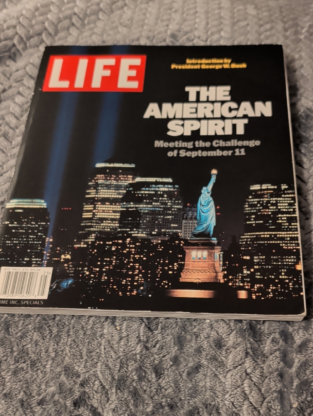 LIFE Magazine "The American Spirit" Cover - Black with Blue & Red Accents